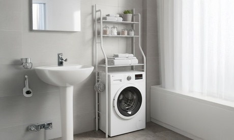 Scaffale da bagno in metallo con 3 ripiani, White