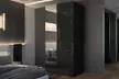 High Gloss Wardrobe with Mirrored Door - Second Medium