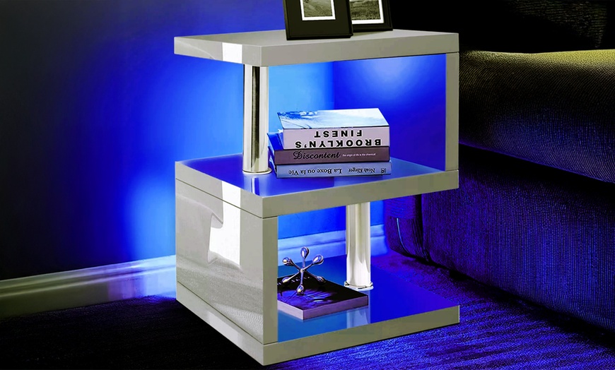 Image 24: High Gloss LED Coffee and Side Table Range
