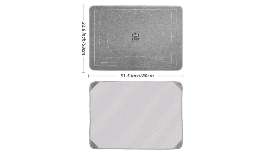 Image 3: Felt Puzzle Assembly Board with Protective Cover