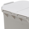 Image 12: Double-Layer Trash Can with Three Compartments and Wheels
