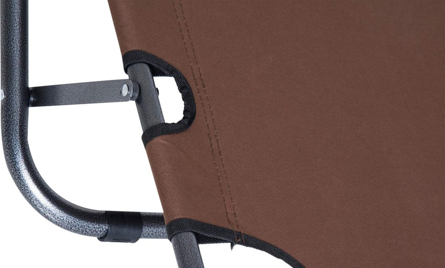 Image 9: Outsunny Two-in-One Foldable Lounger