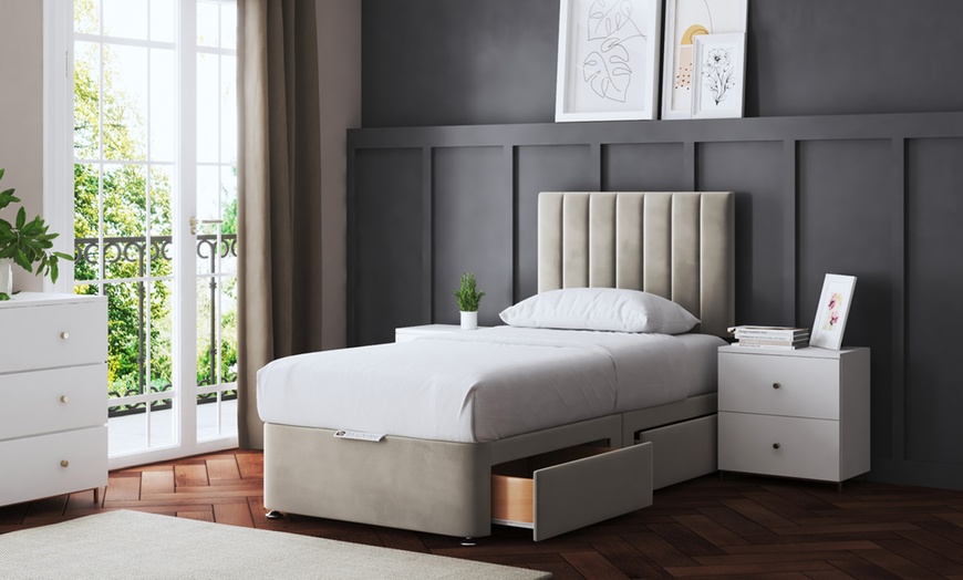 Image 6: Amelia Panel Divan Bed with Optional 2 or 4 Drawers