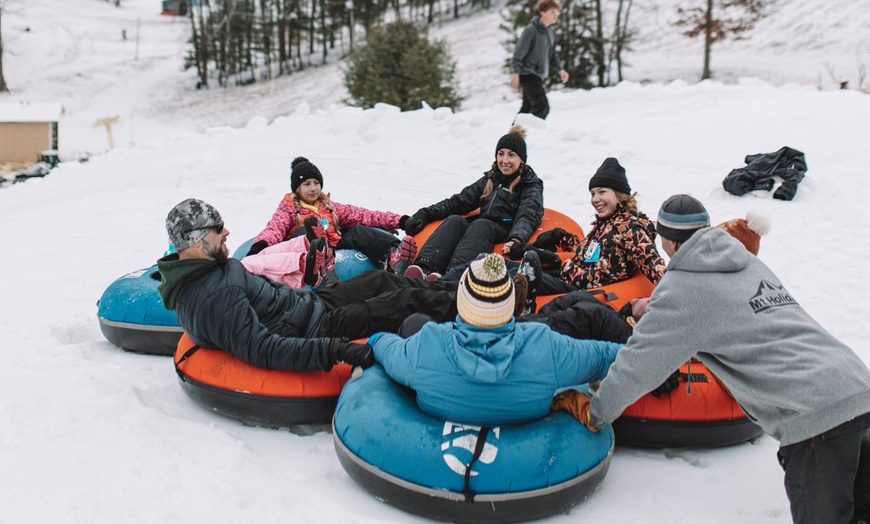 Image 2: Snow Tubing Thrills – No Climbing, Just Fun at Mount Holiday