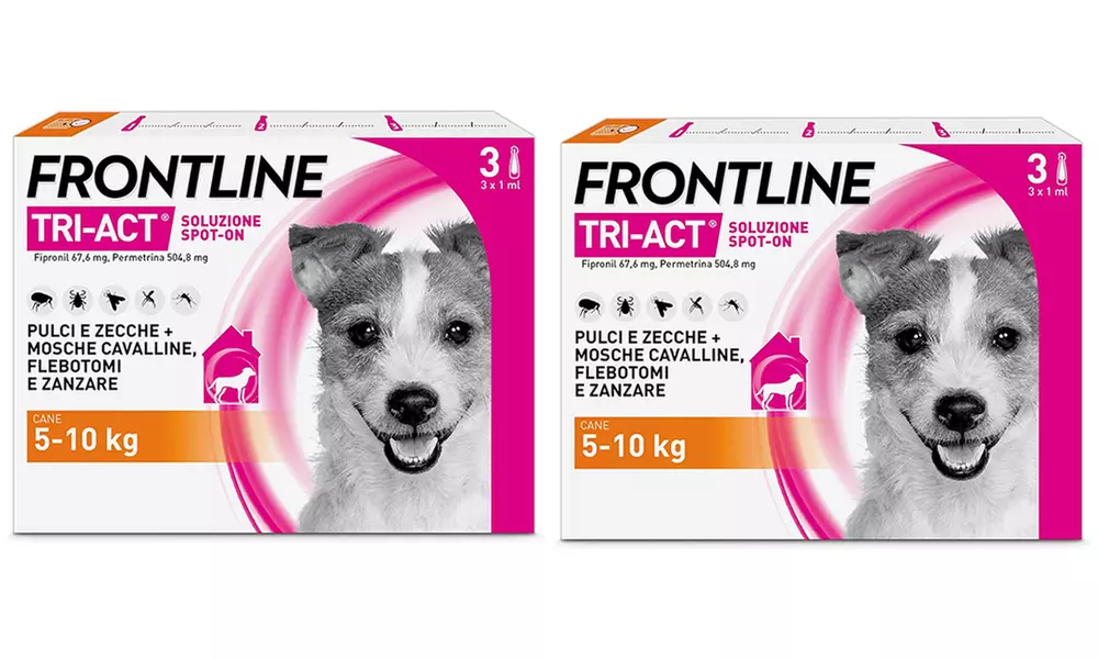 Fino a 12 pipette Frontline Tri-Act® Spot-on per cani