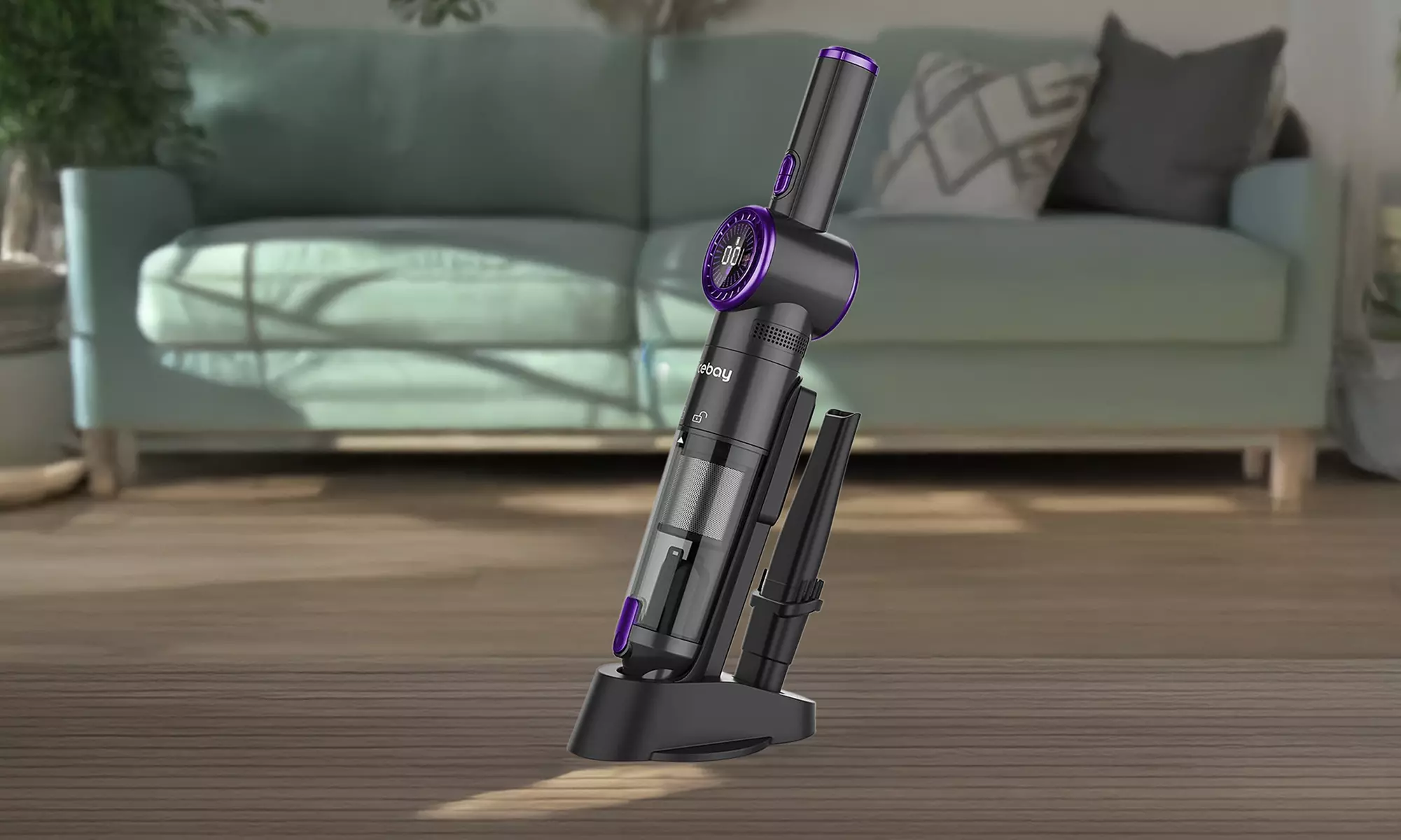 NICEBAY EV-H065 Cordless Handheld Vacuum Cleaner (Purple) - Renewed - Primary Image