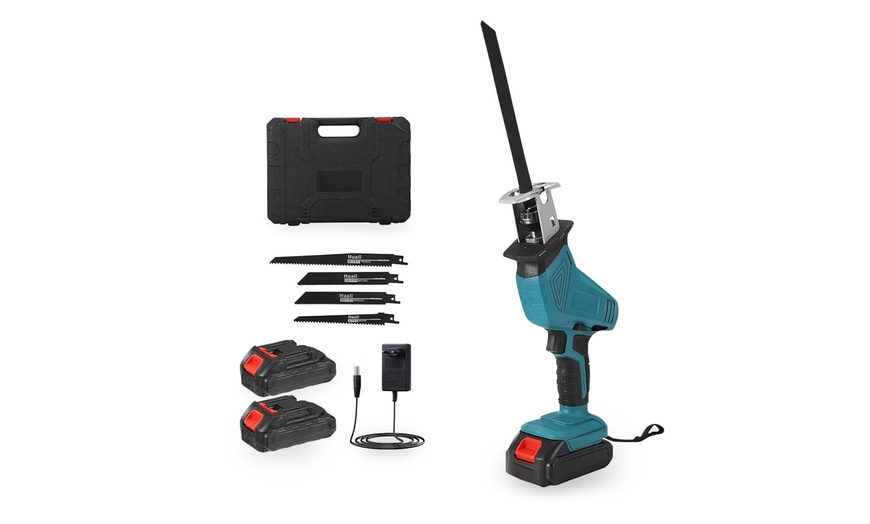 Image 2: Sierra de vaivén con doble batería de litio de 48 V