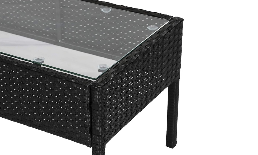 Image 8: Outsunny 4-Piece Rattan Effect Garden Sofa Set