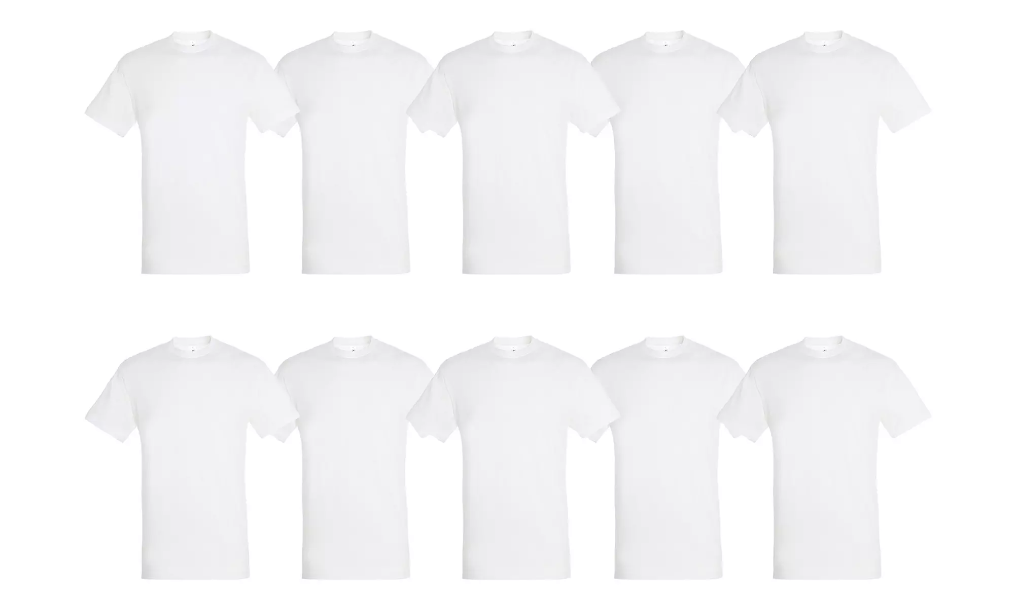 Pack de 5 ou 10 T-Shirts classiques pour Homme - Second Medium