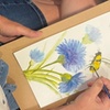 Image 1: Watercolor Painting w/ Coffee & Peace Cake for One, Two or Four People