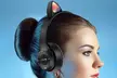 Auriculares Inalámbricos con Orejas de Gato; Cancelación de Ruido, LED, Recargables - Second Medium
