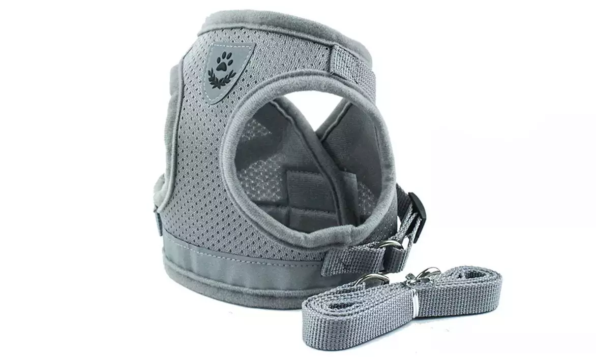 Small Dog Cat Harness Pet Adjustable Collar Reflective Vest Lead With Leash