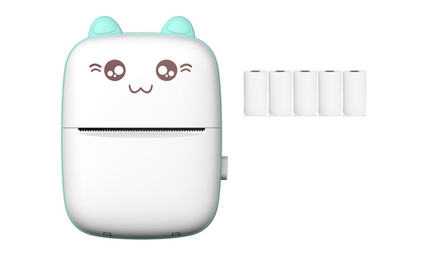 Image 3: Mini Inkless Portable Printer; Connect through App 