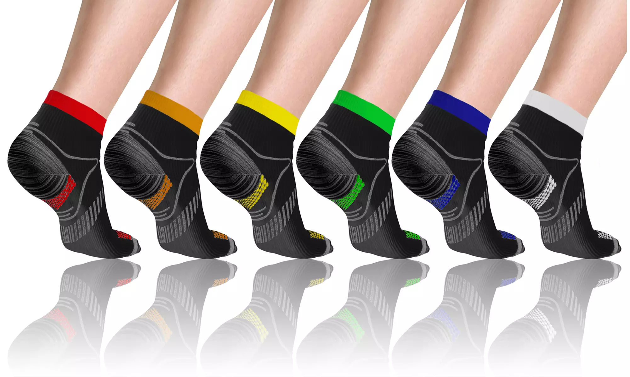 Ankle-Length Graduated Compression Socks (6-Pack) - Second Medium