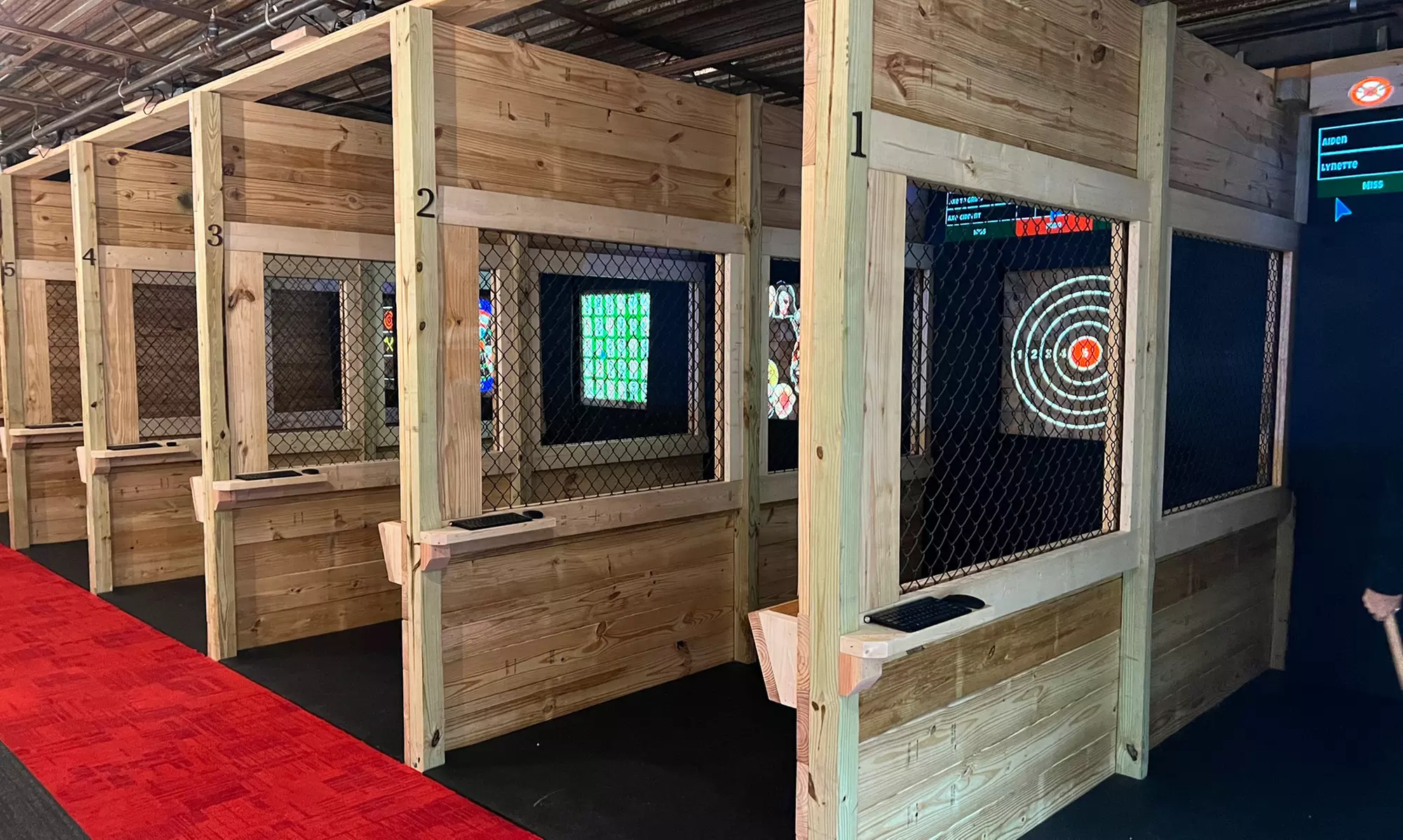 One Hour Glow Dark Axe Throwing for Up to Four People in 1 or 2 Lanes