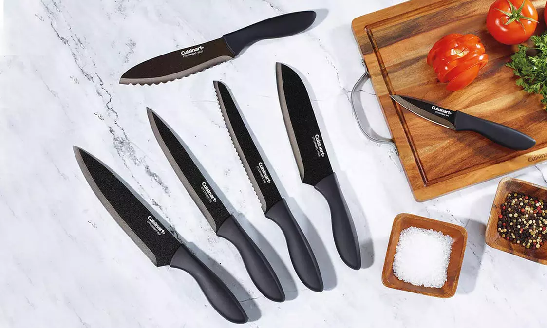Closeout: Cuisinart Black Metallic Knife Set with Blade Guards (6-Piece) - Primary Image