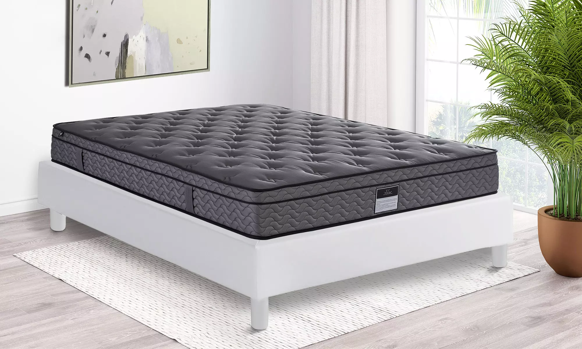 Matelas 7 zones "Luxury", 32cm, à mémoire de forme avec ou sans sommier, mousse 100 % bio organique, Sampur - Primary Image