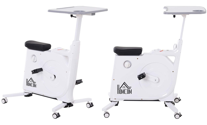 Image 2: HOMCOM Indoor Exercise Bike