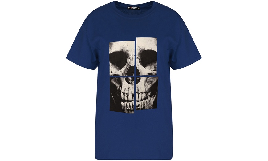 Image 15: Halloween Scary Face Oversized Tshirt 