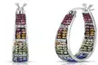 Elegant Crystal Hoop Earrings from Chamonix Jewelry – 6 Color Variants & 3 Finishes Available - Second Medium