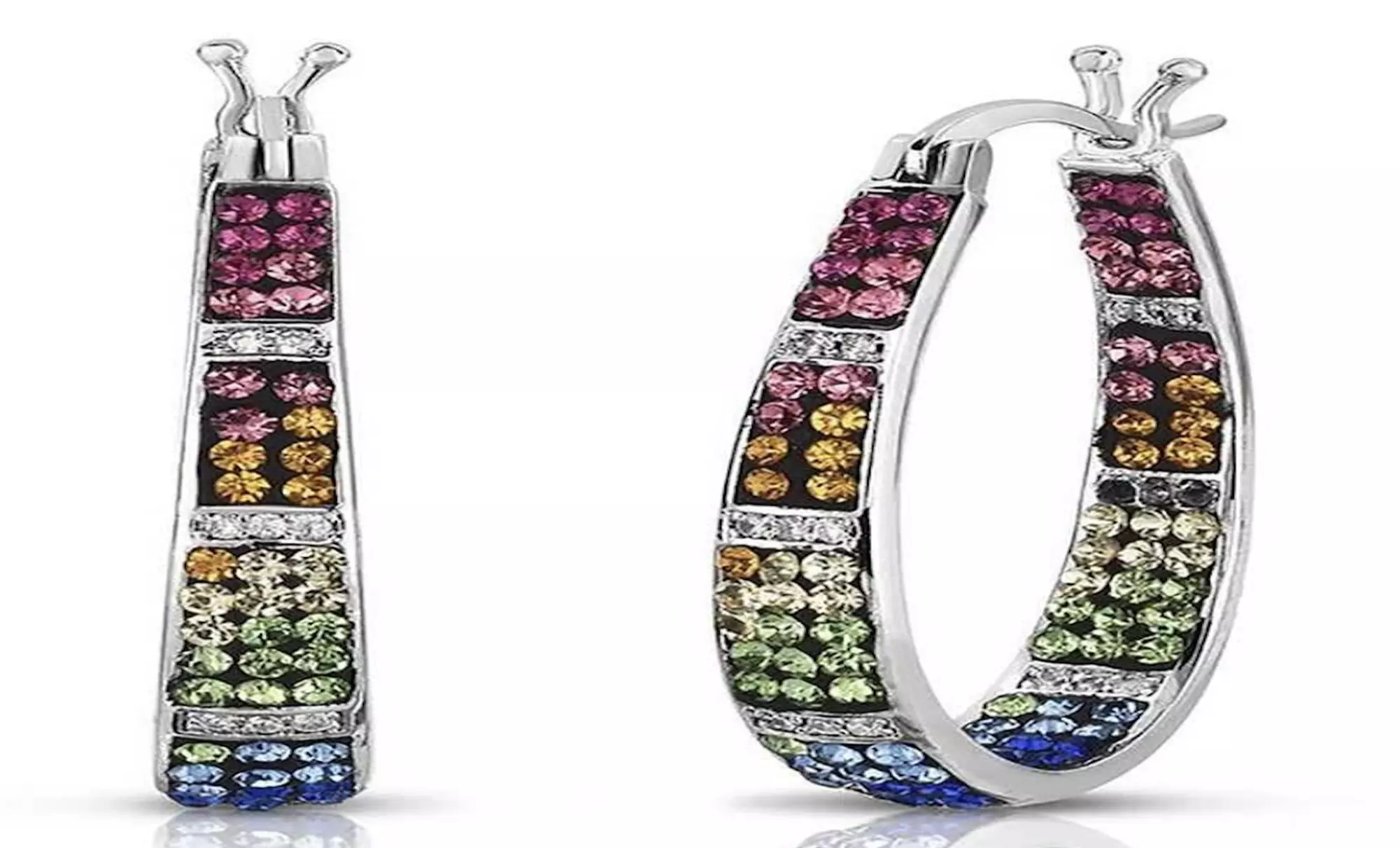 Elegant Crystal Hoop Earrings – Chamonix Jewelry