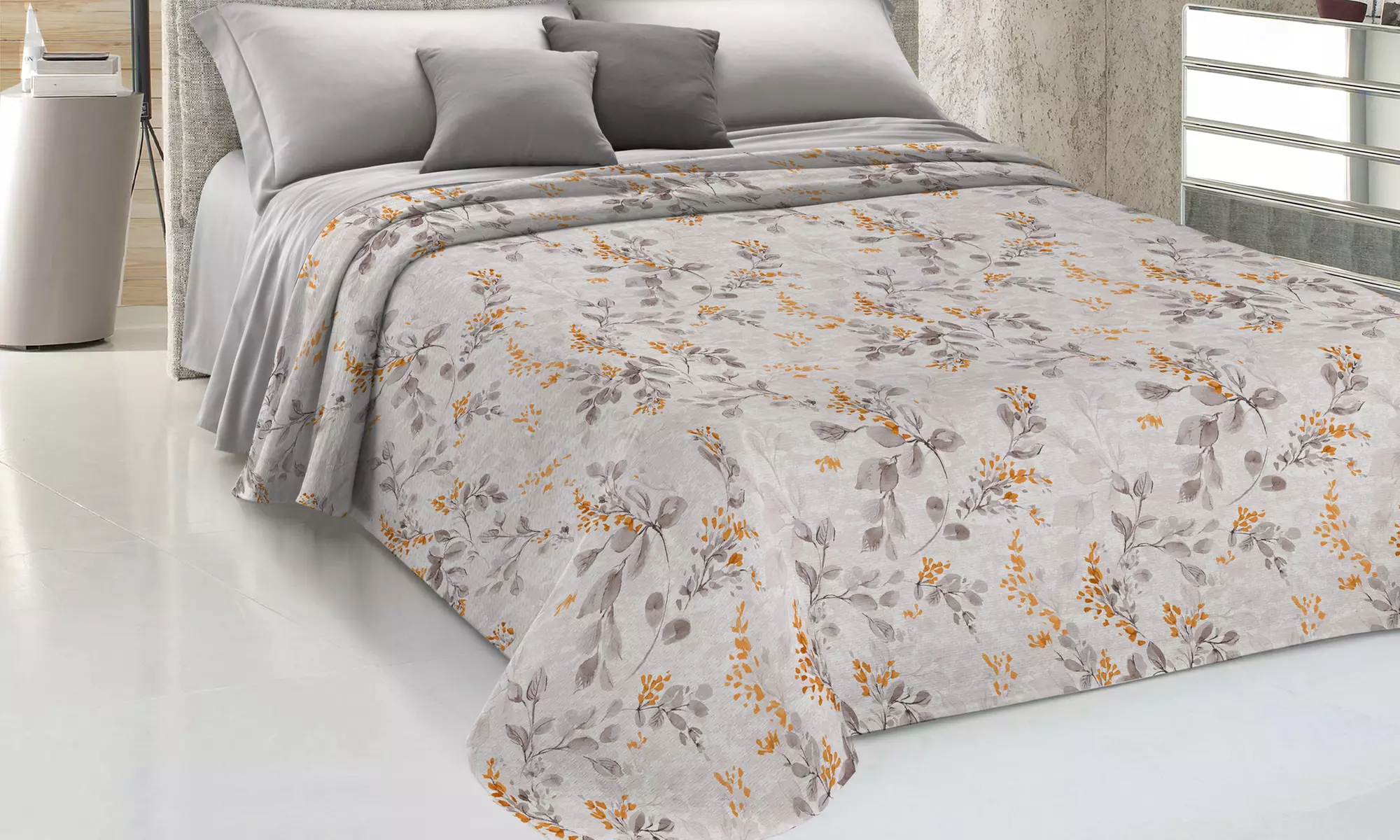 Copriletto primavera-estate in cotone