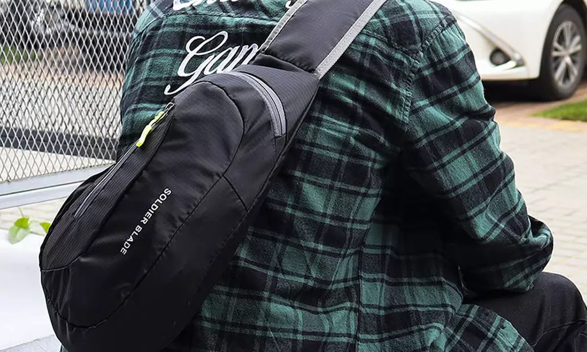 Crossbody Zippered Sling Backpack