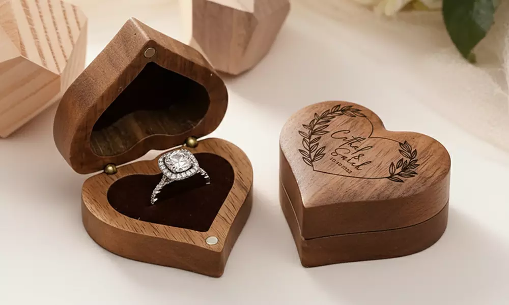 Custom Engraved Ring Boxes from Justyling - Up to 84% Off