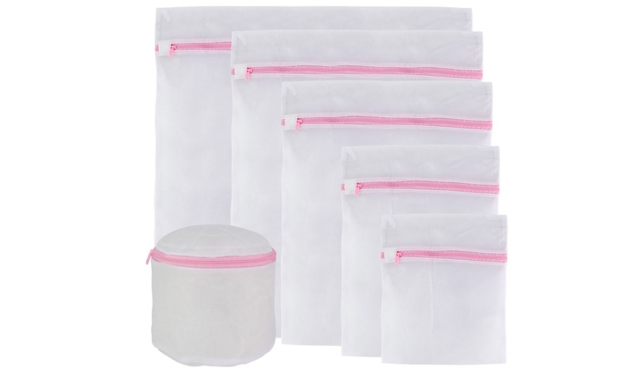 Image 15: 90L Large Laundry Basket Mesh Laundry Wash Bags for Socks Underwear Hosiery Bras