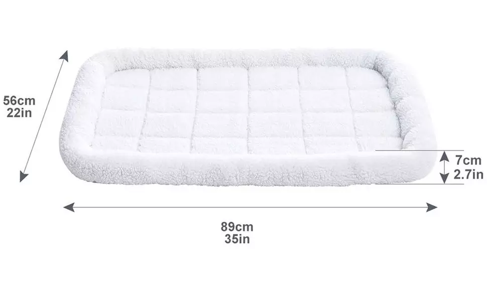 Amazon Basics Faux Sherpa Padded Bolster Dog & Pet Bed - 2 Sizes