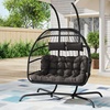 Image 29: Outdoor Cosy Rattan-Effect Hanging Egg Chair with Cushion