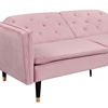 Image 9: Malmo Plush Velvet Sofa Bed