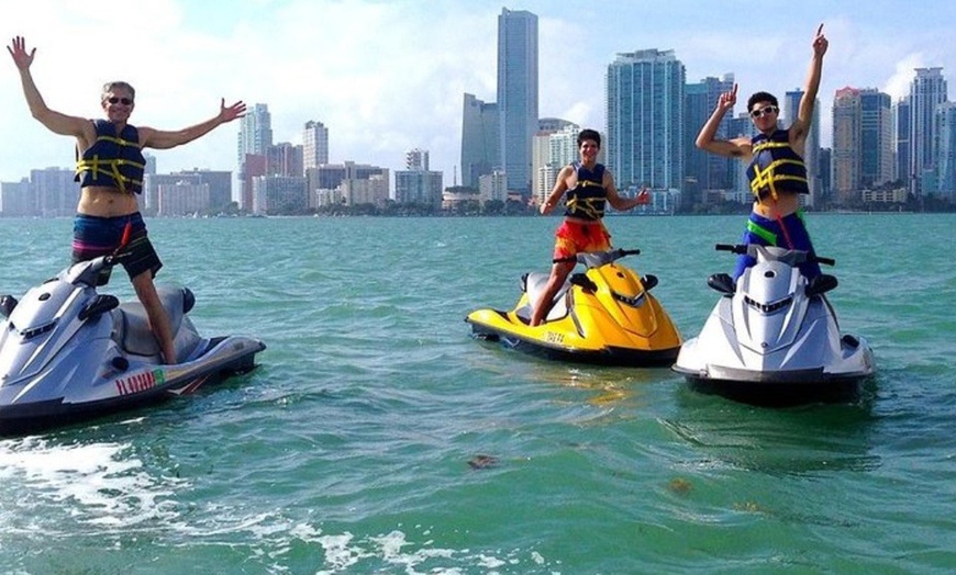 Image 4: Explore Miami's Coastline with Exciting Jet Ski Rentals for 1 or 2  