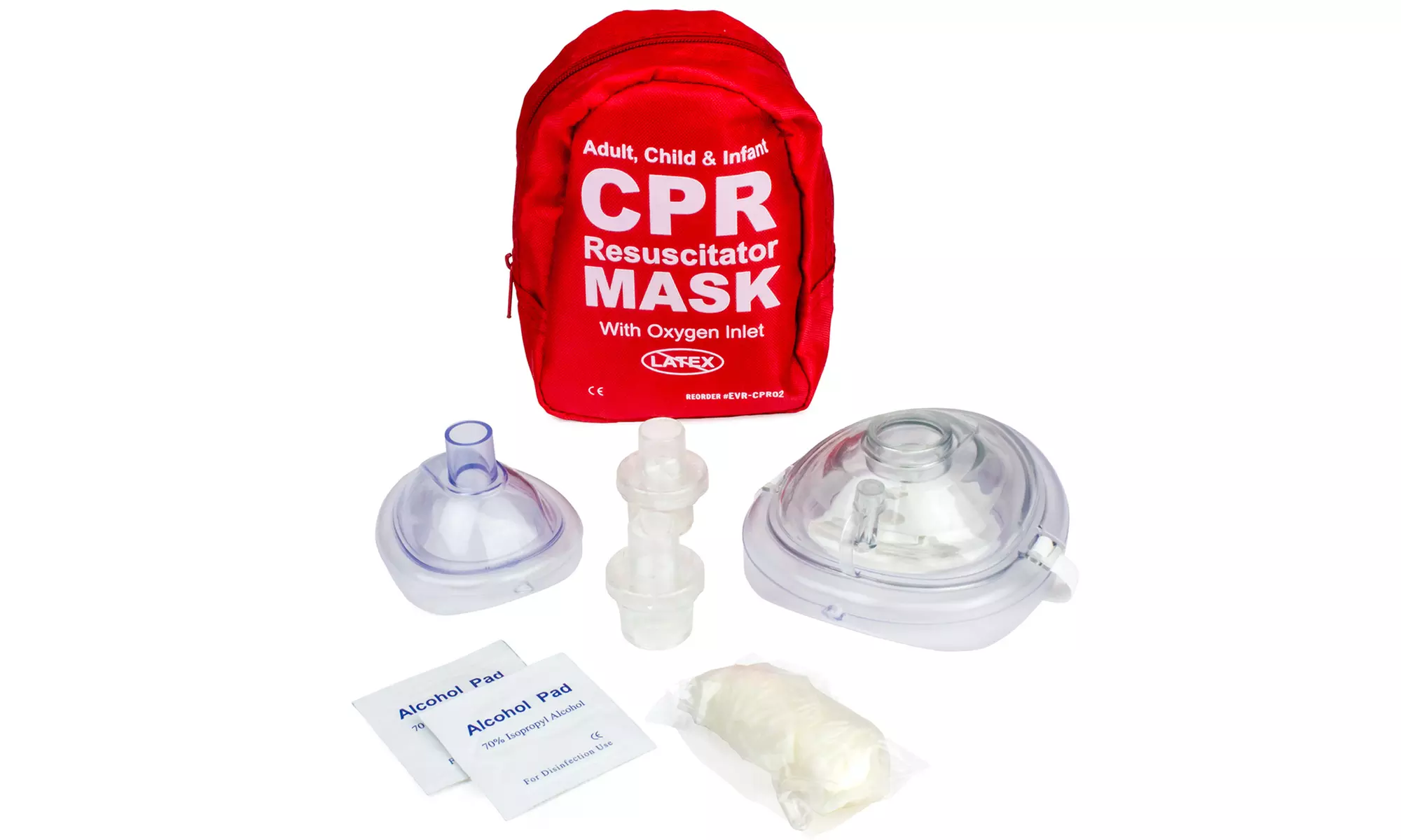 Ever Ready First Aid Adult and Infant CPR Mask Combo Kit with 2 Valves - Primary Image