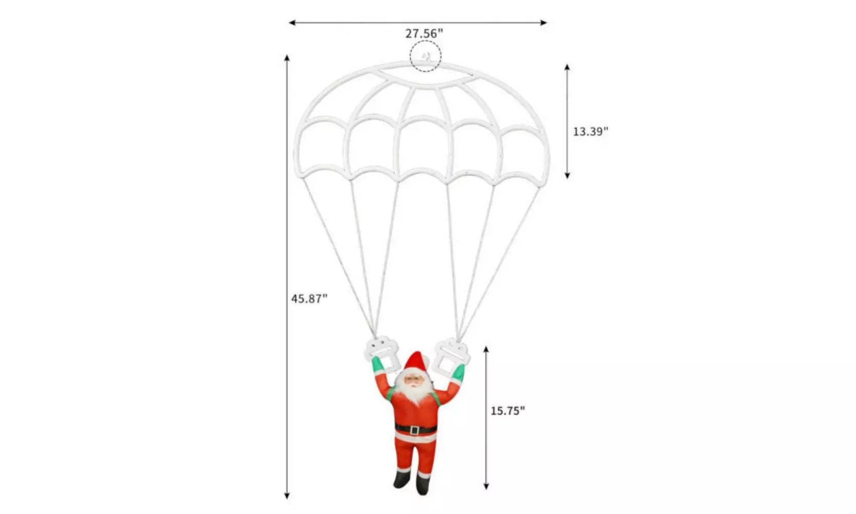 Santa Claus Parachute Decorative Light String - Image 4