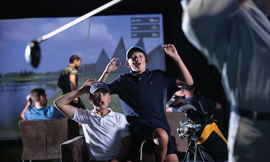 Image 1: Experience Up to 4 Hours of Indoor Golf Fun with Bay Rental 