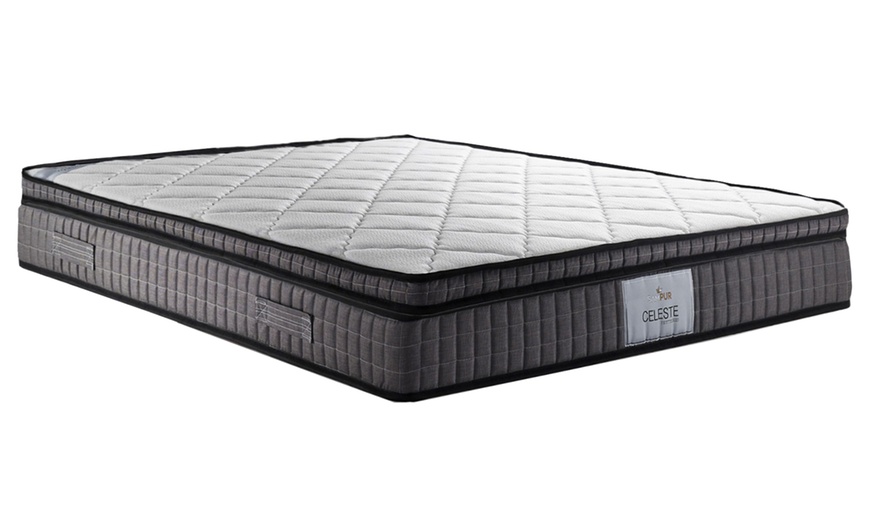 Image 2: Matelas Céleste à mémoire de forme et ressorts ensachés. Sampur