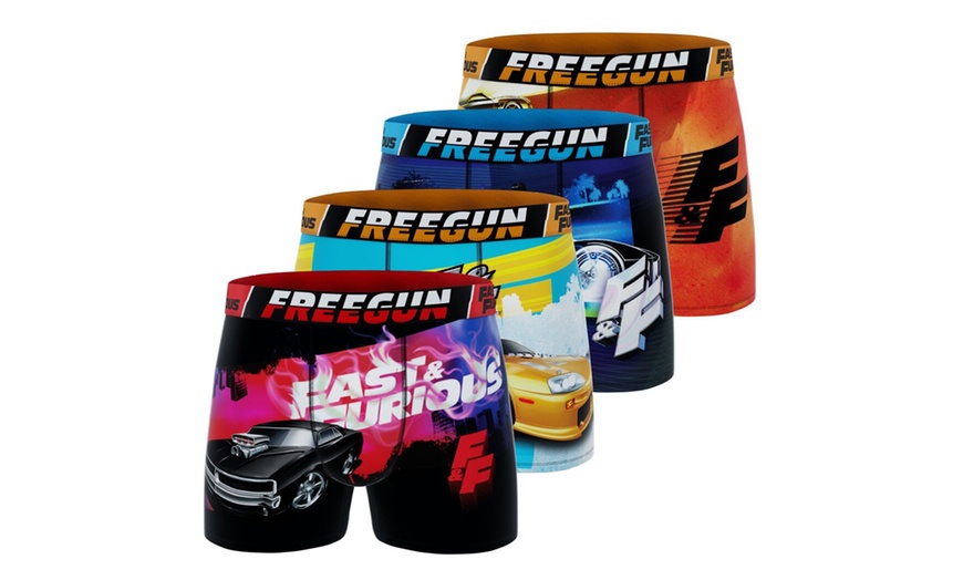 Image 2: Lot de 4 ou 5 boxers Freegun divers Cobranding pour homme