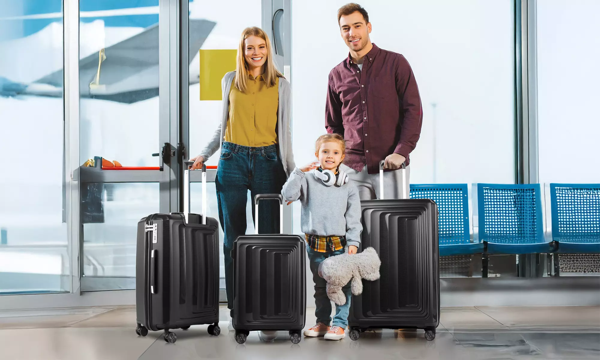 Set van 3 koffers met harde buitenkant van het merk Royalty Line