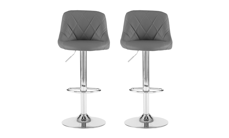 Image 3: Neo Set of Two Madrid Swivel Bar Stools