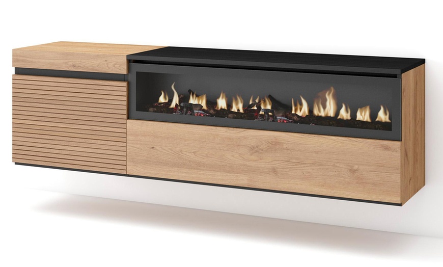 Image 7: Meuble TV avec ou sans cheminée électrique LED