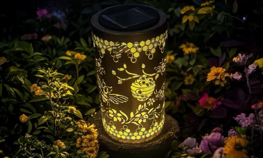 Image 3: Butterfly Solar Garden Lantern Decorative Outdoor Light