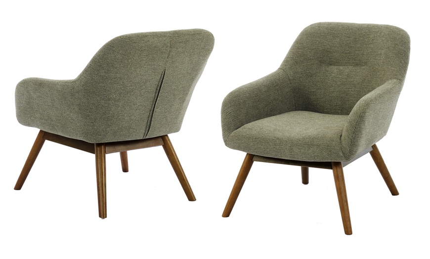 Image 40: Poltrona scandinava con gambe in legno massello Doosense