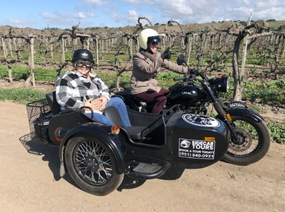90-min ''Vintage Motorcycle Sidecar Scenic Tour''- For 2 - Santa Ynez Sidecar Tours Inc