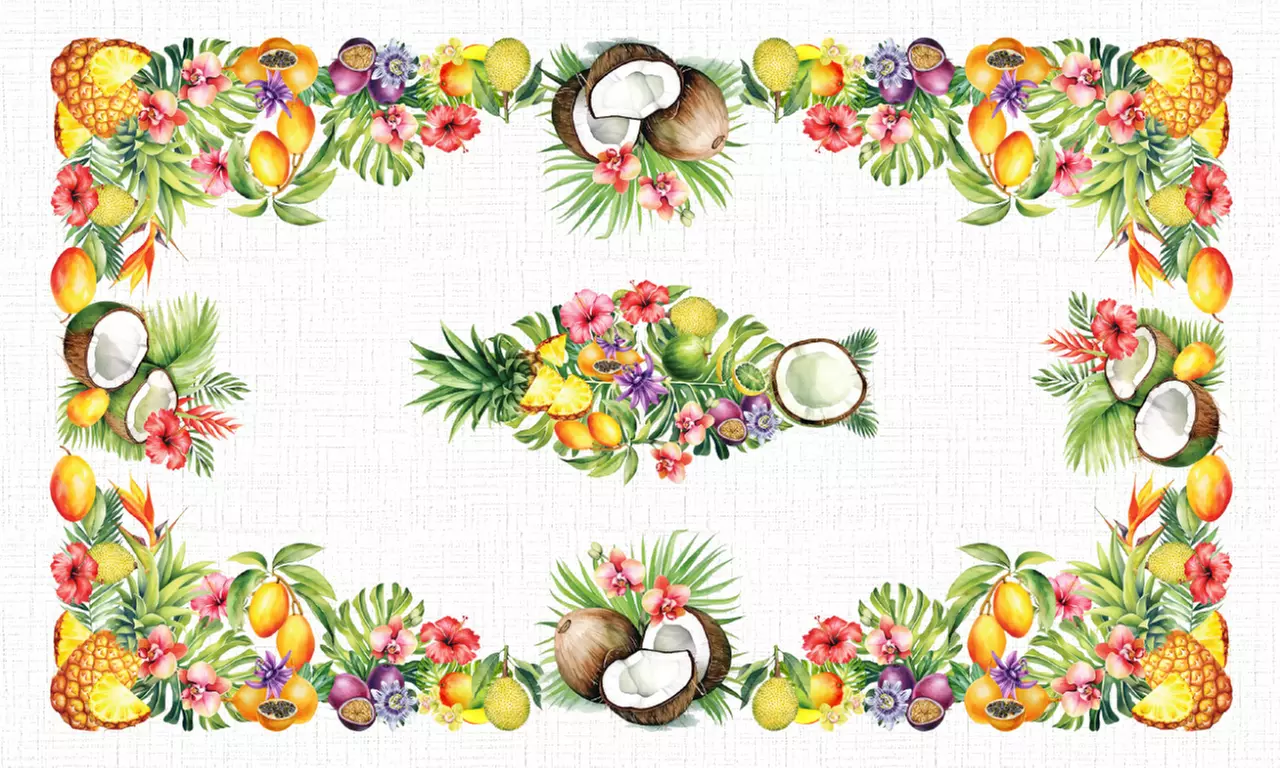 Tovaglia digitale in tessuto Panama