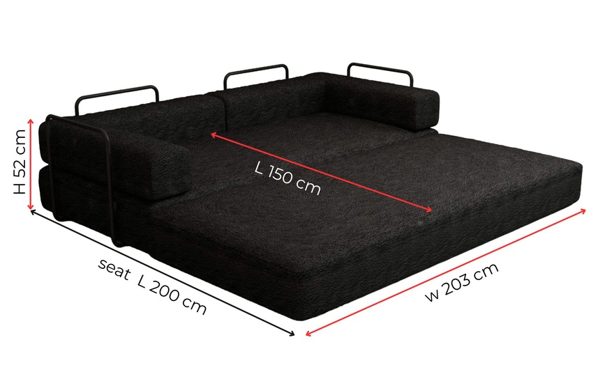Image 6: Sliding Wardrobes 4 U Three-Seater Smart Convertible Sofabed