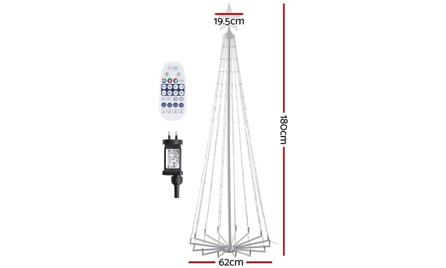 Image 6: Christmas Tree 1.8m with Fairy Lights for Festive Decor
