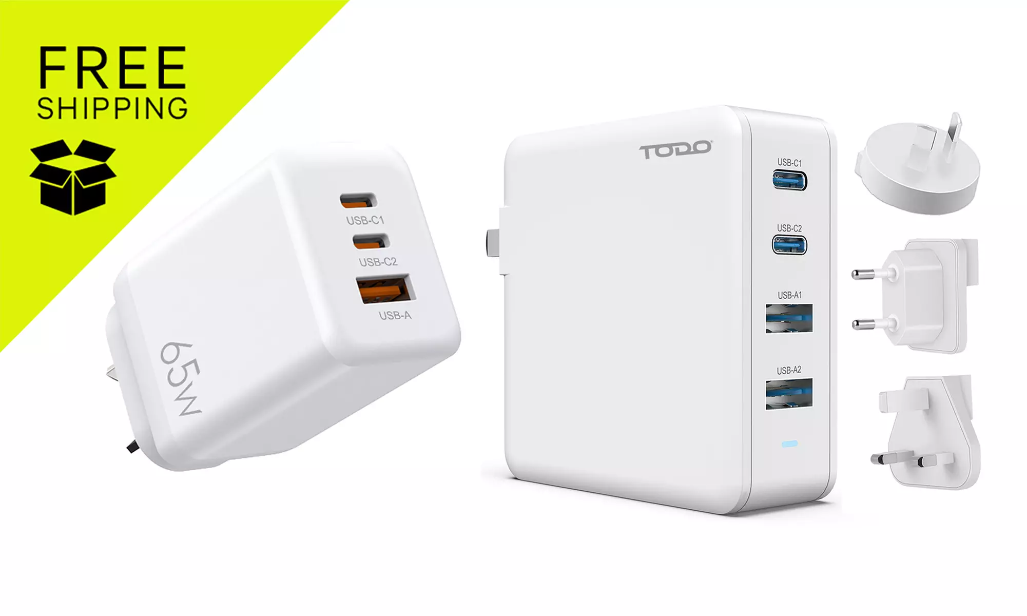 TODO: 65W USB Type C Charger Adaptor 3 Port - GS-W65A0946E or 100W USB C Charger - RH-PD100WAU (Up to 43% Off) - Primary Image