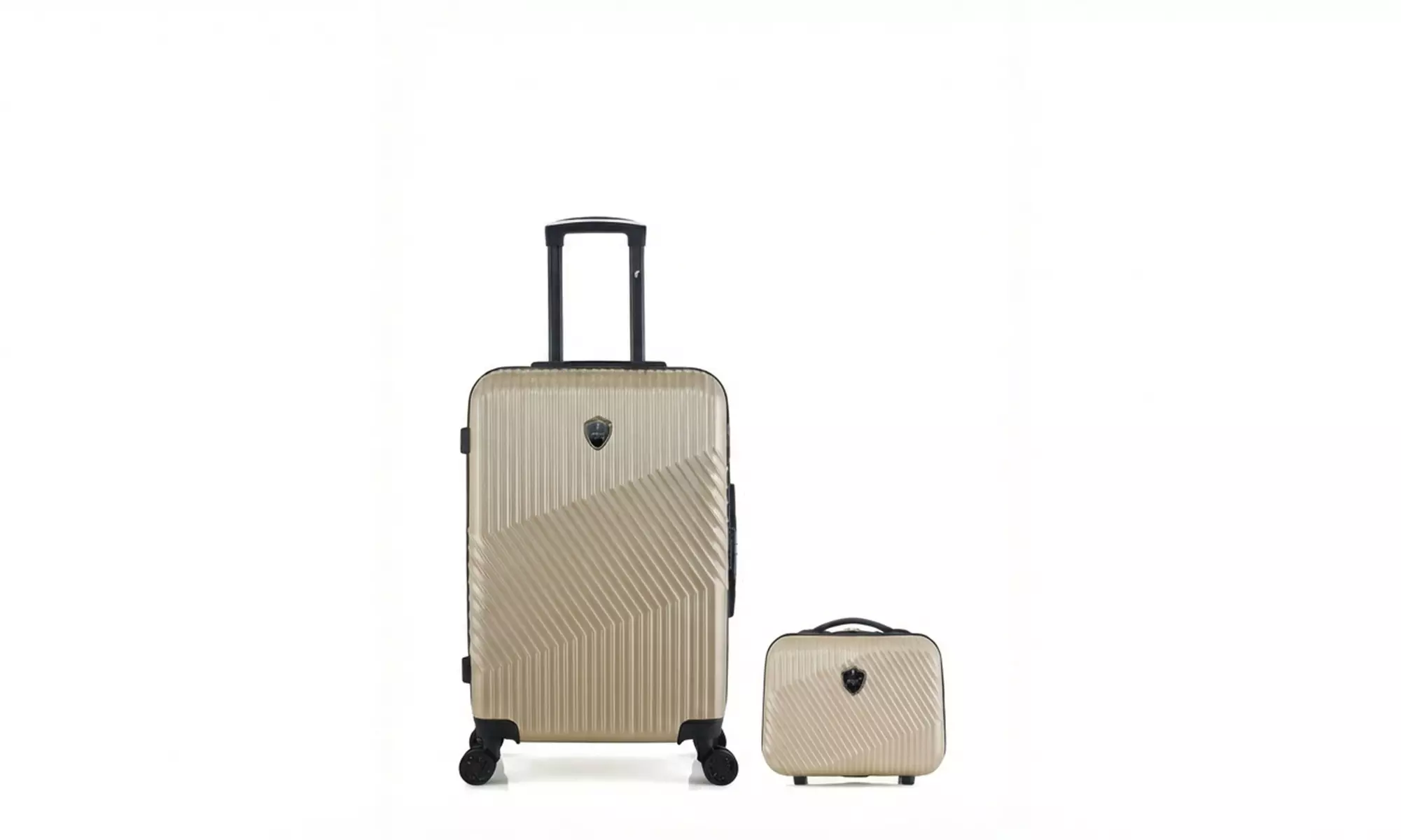 Lot de 2 pièces : grande valise ou valise week-end avec vanity-case