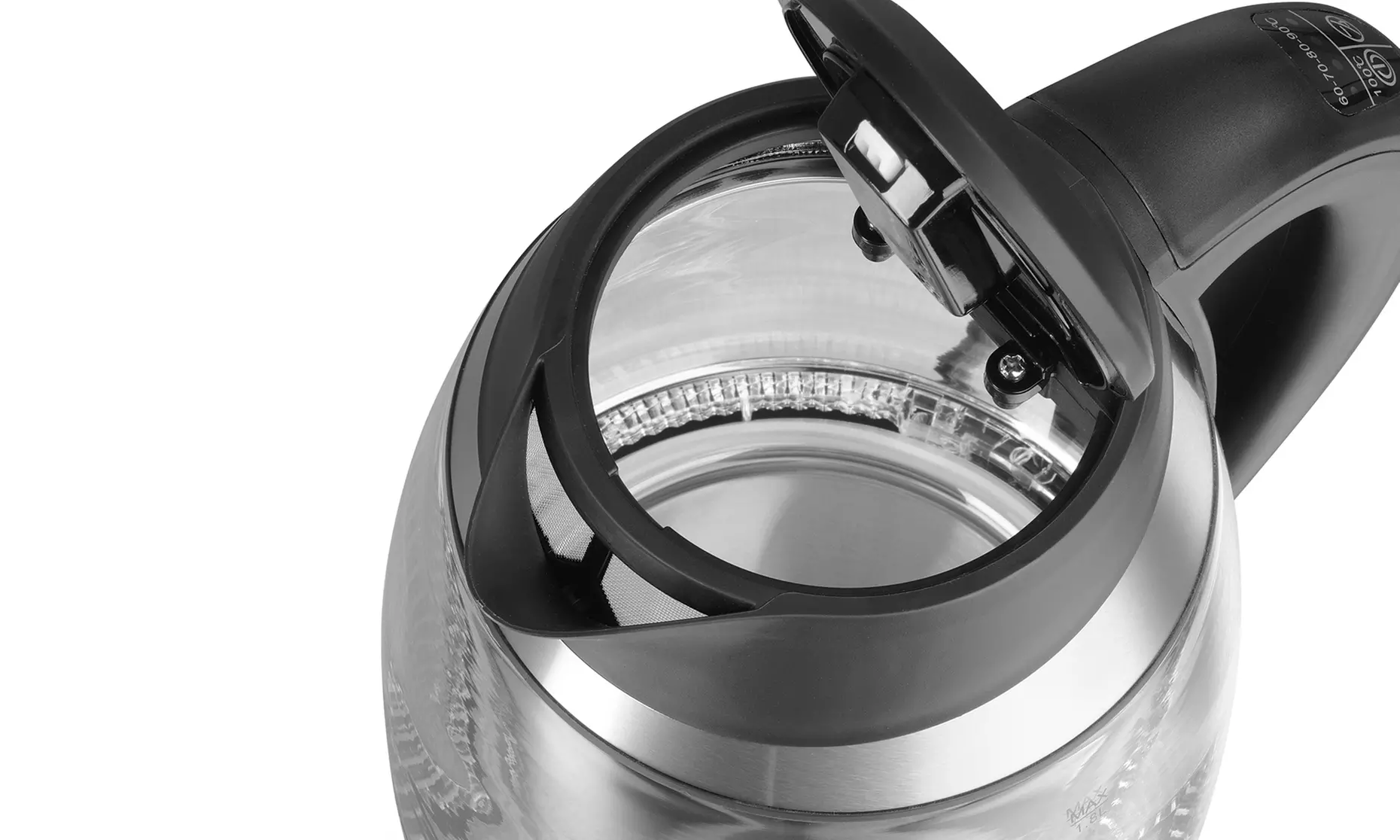 GOURMETmaxx Glas-Wasserkocher mit LED und Temperaturwahl 2200 W - Second Medium